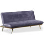 Voir la diapositive 1 : Paris Prix Canapé Convertible en Velours  Floran  182cm Gris