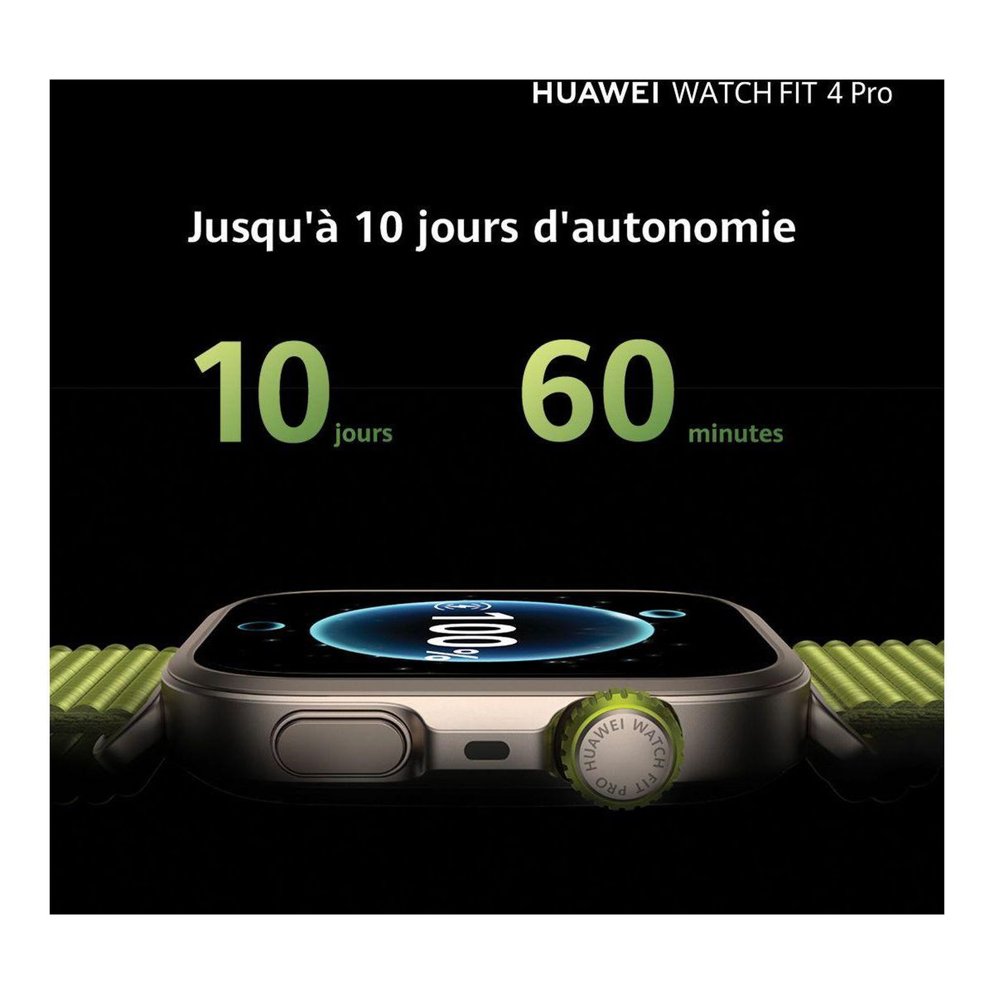 Voir la diapositive 4 : HUAWEI Montre connectée Pack Fit 4PRO Noir + Freebuds SE3 Beige