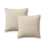MATELAS POUR TOUS MATELAS POUR TOUS | Lot de 2 coussins velours côtelé MALO | Beige. Coloris disponibles : Beige
