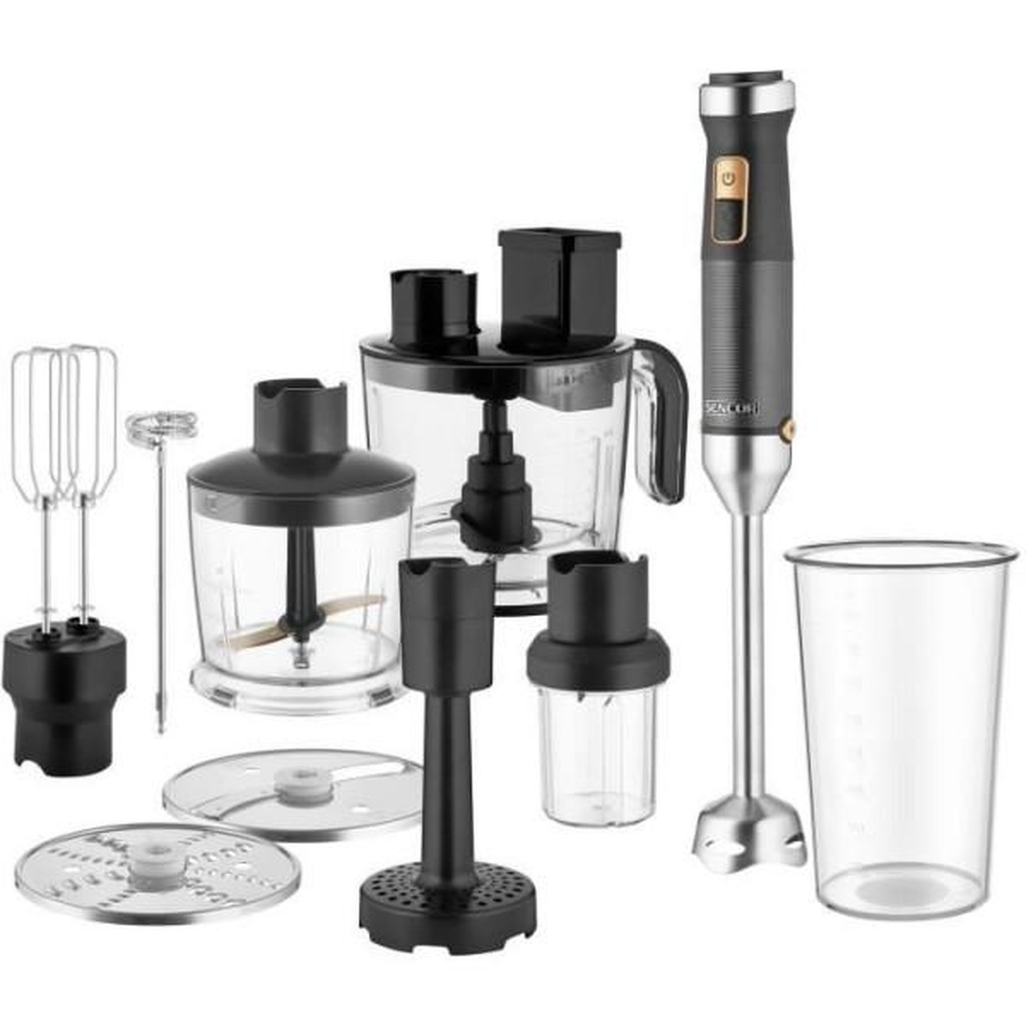 MARKET24 Mixeur electrique  plongeant 7 en 1 - sencor - shb6552bk - 1500 w - noir