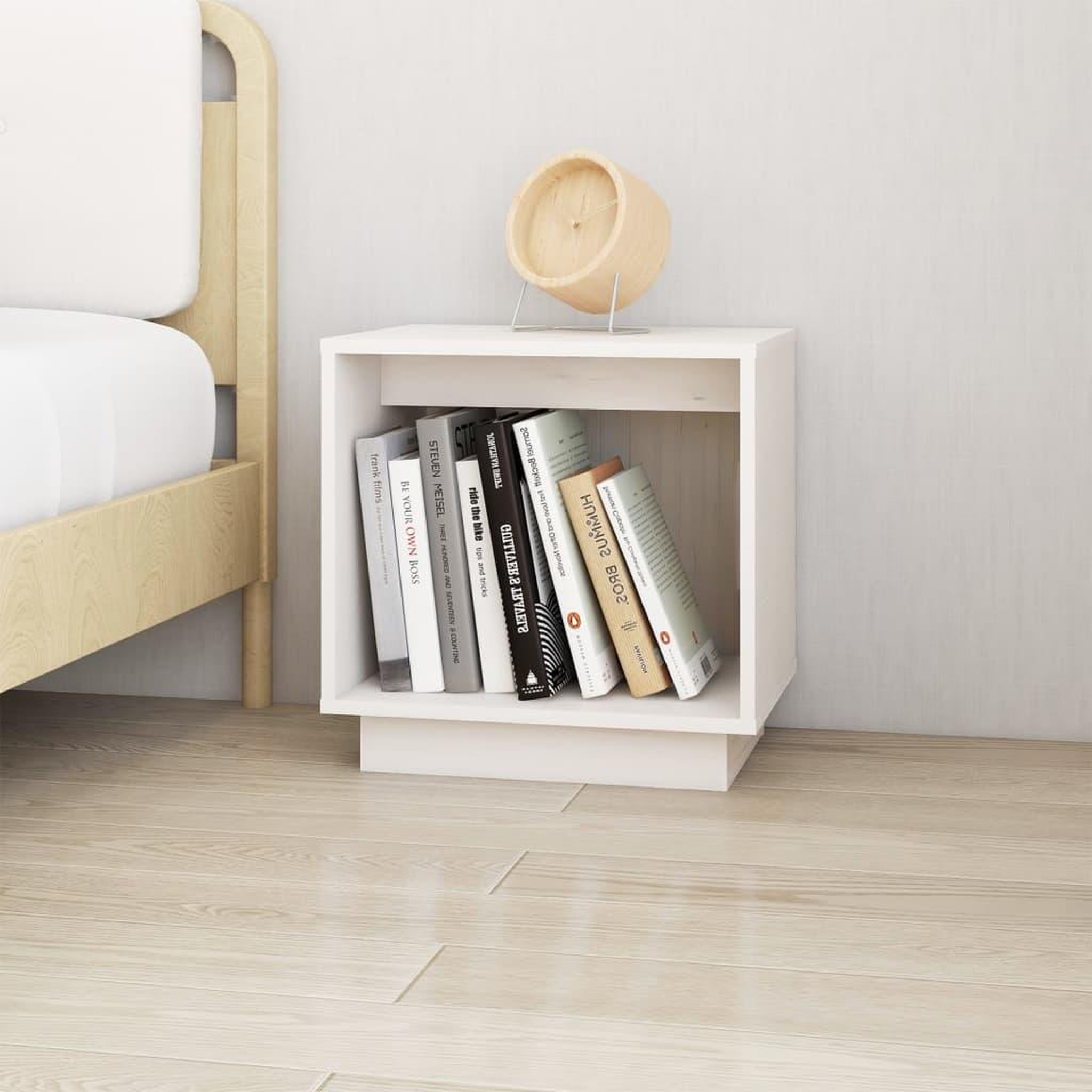 Voir la diapositive 1 : VIDAXL Table de chevet Blanc 40x30x40 cm Bois de pin solide