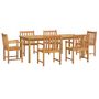 Voir la diapositive 2 : VIDAXL Ensemble a manger de jardin 7 pcs Bois d'acacia solide