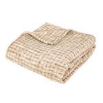 ATMOSPHERA Plaid flanelle 3D  Atmosphera Viggo 125x150 cm. Coloris disponibles : Beige