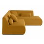 Voir la diapositive 3 : LISA DESIGN Onyx - canapé modulable d'angle droit - 5 places - en velours côtelé