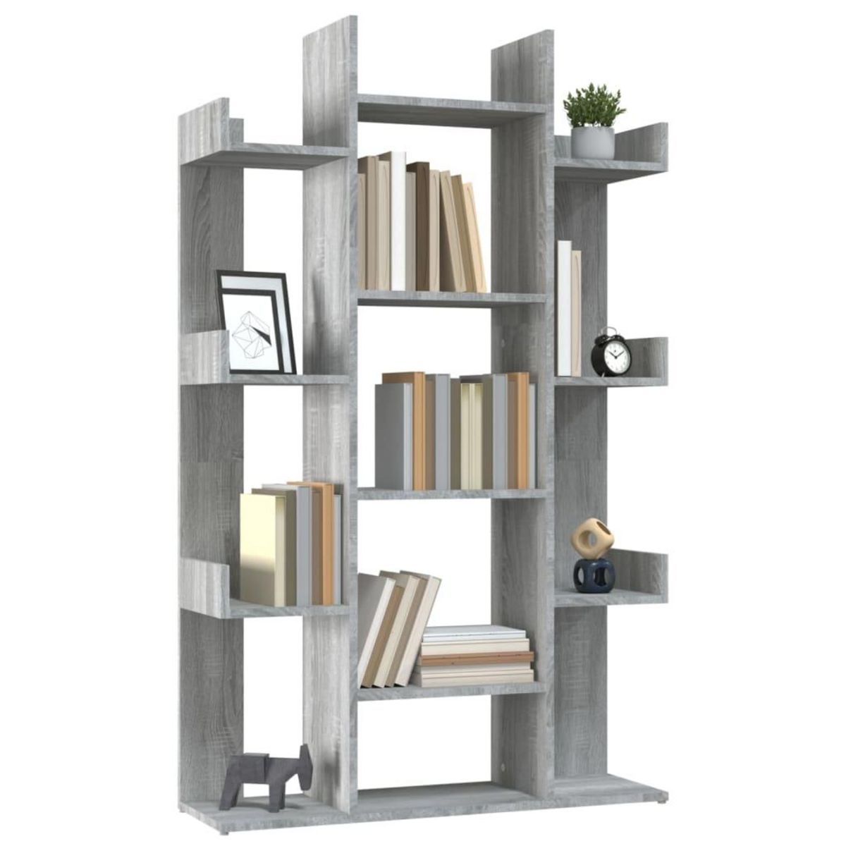 VIDAXL Bibliotheque Sonoma gris 86x25,5x140 cm Bois d'ingenierie