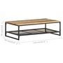 Voir la diapositive 6 : VIDAXL Table basse 110x60x35 cm Bois de recuperation massif