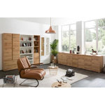 MARKET24 Armoire IMAGE 7 - Décor chene - 2 portes + 2 tiroirs - L80 x H191 x P40 cm