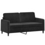 Voir la diapositive 4 : VIDAXL Canape 2 places avec oreillers decoratifs noir 140 cm velours