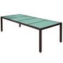 Voir la diapositive 5 : VIDAXL Ensemble a manger d'exterieur et coussins 11 pcs resine tressee