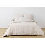 ATELIER DU COTON Parure de drap et drap housse coton 57fils uni. Coloris disponibles : Beige