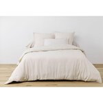 ATELIER DU COTON Parure de drap et drap housse coton 57fils uni. Coloris disponibles : Beige