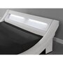 CONCEPT USINE Cadre de lit en PU blanc avec LED intégrées 160x200cm PADDINGTON