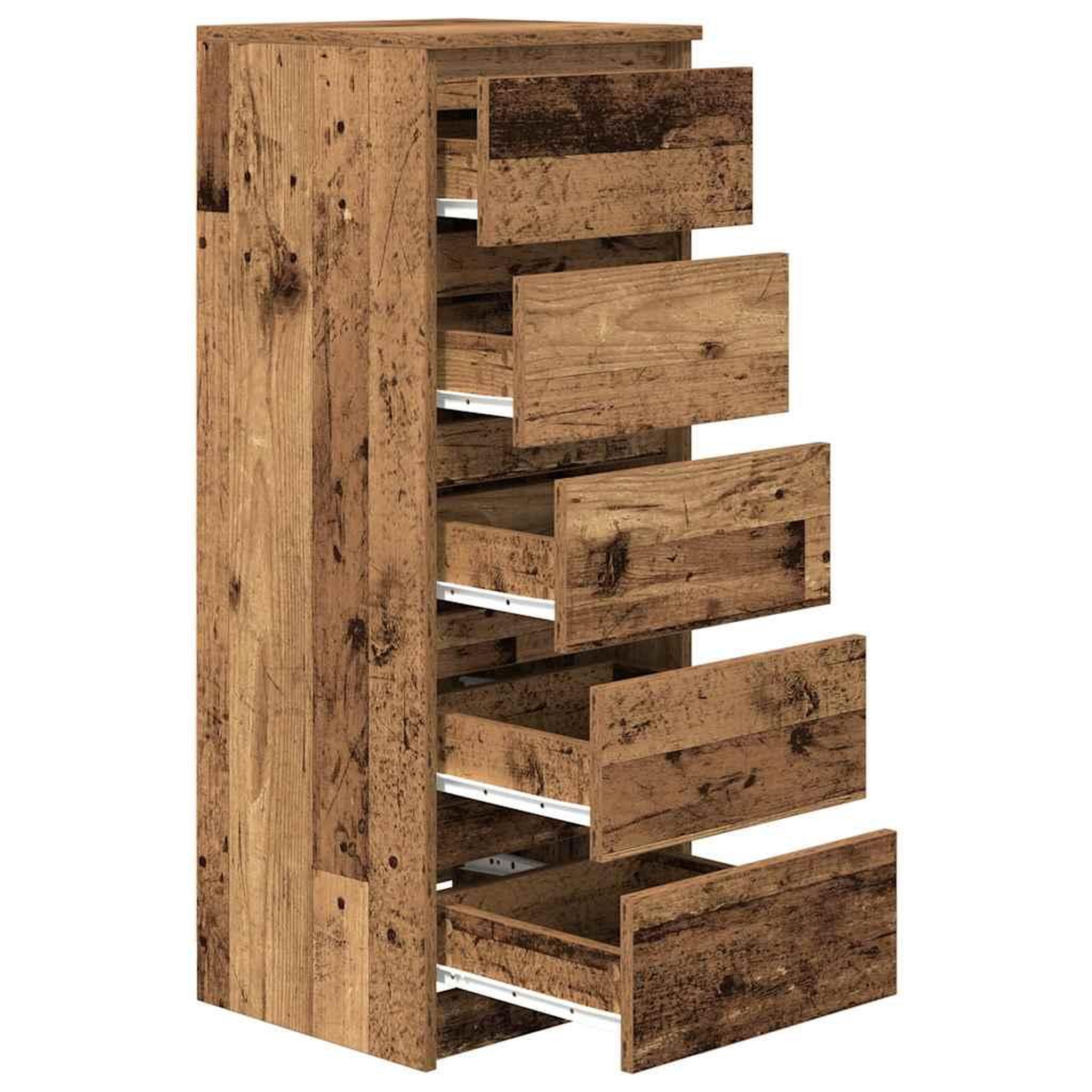 Voir la diapositive 5 : VIDAXL Buffet avec tiroirs vieux bois 37,5x35x99 cm bois d'ingenierie