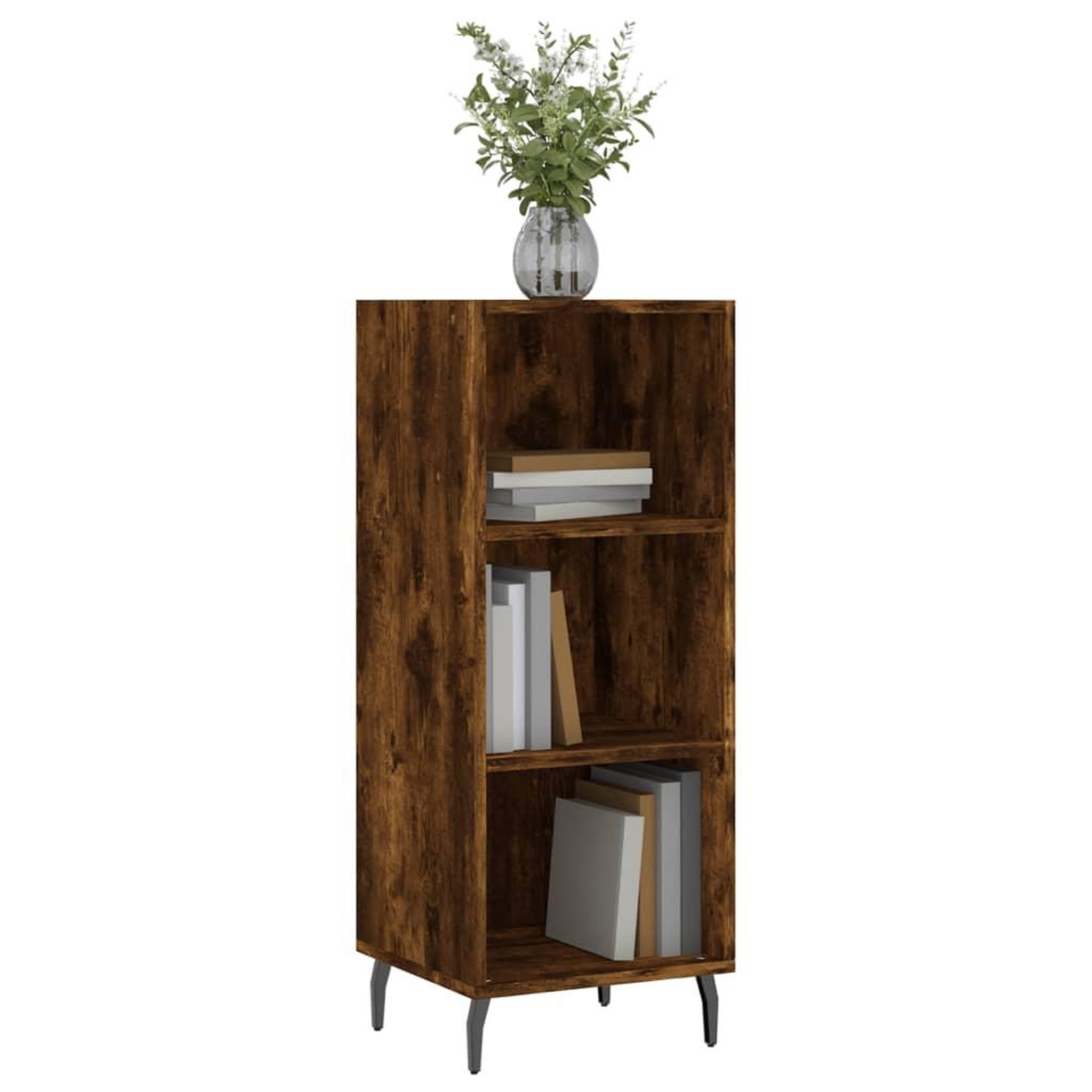 Voir la diapositive 3 : VIDAXL Buffet chene fume 34,5x32,5x90 cm bois d'ingenierie