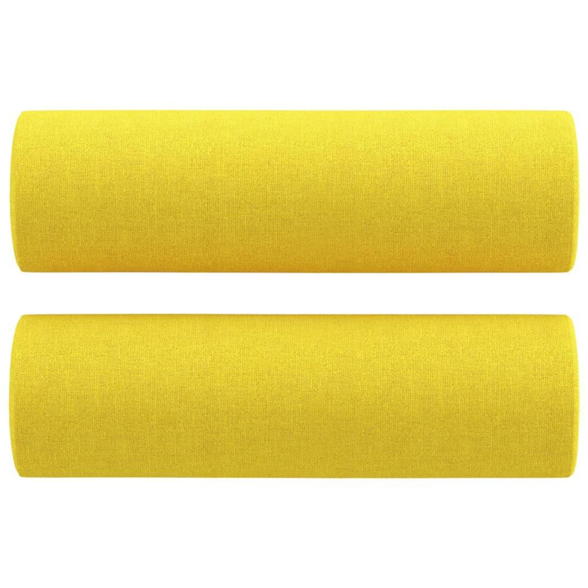 VIDAXL Coussins decoratifs lot de 2 Jaune clair Ø15x50 cm Tissu
