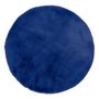 Voir la diapositive 1 : ATMOSPHERA Tapis Rond Imitation Fourrure  Doucea  80cm Bleu Indigo