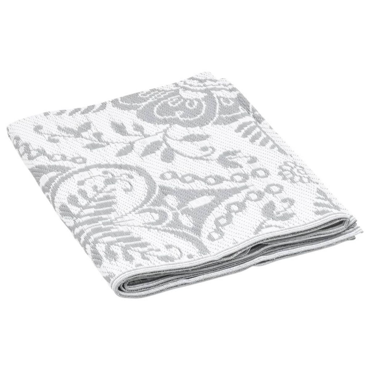 VIDAXL Tapis d'exterieur ARAKIL gris clair 140 x 200 cm PP