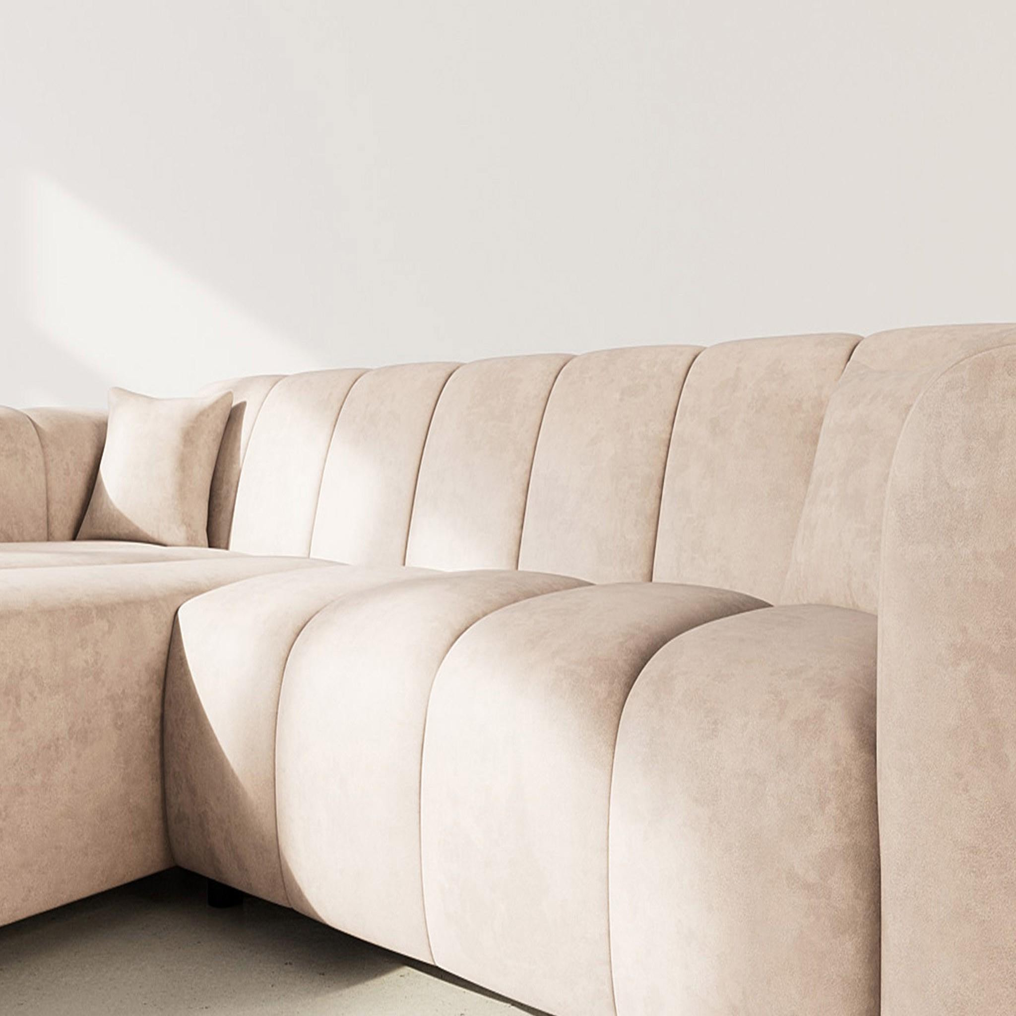 Voir la diapositive 4 : BEST MOBILIER Curtis - canapé d'angle gauche 4 places en simili