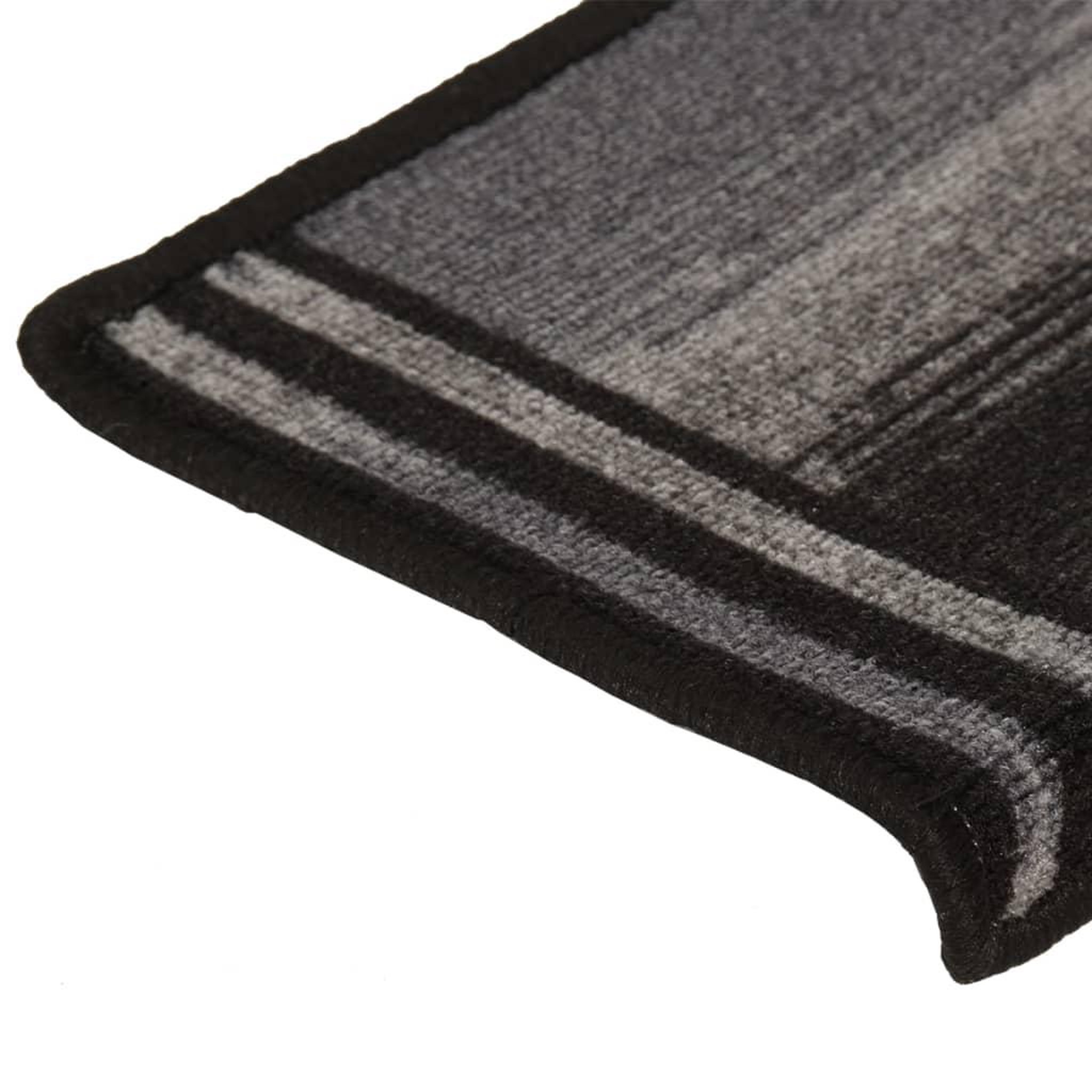 Voir la diapositive 5 : VIDAXL Tapis d'escalier autocollants 15 pcs 65x21x4 cm Noir et gris
