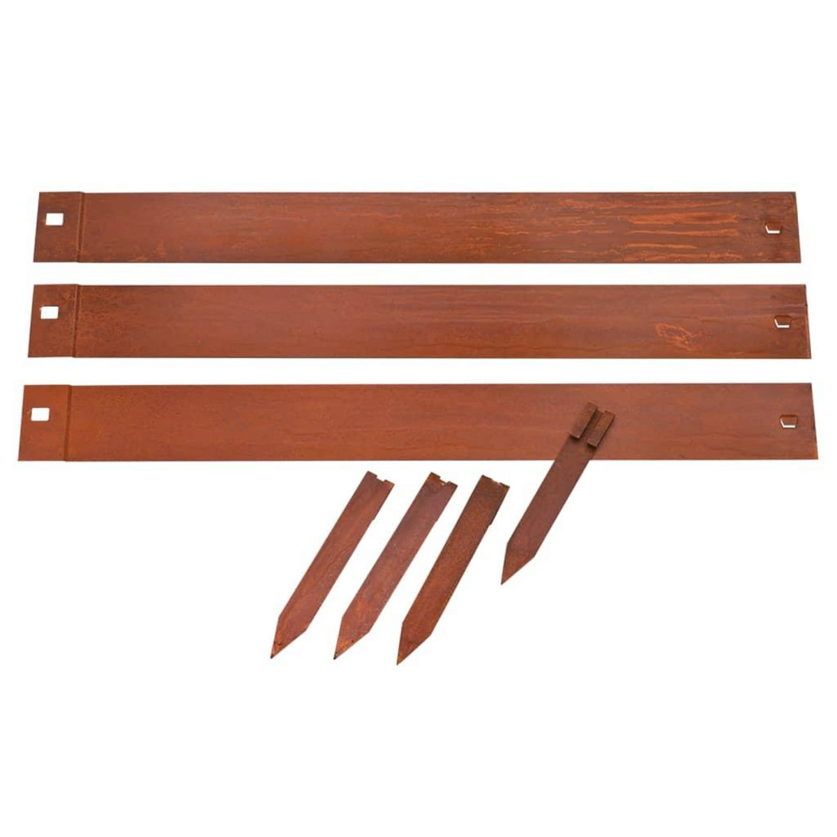 NATURE Nature Bordures de jardin 3 pcs 91,4x10,2 cm acier corten