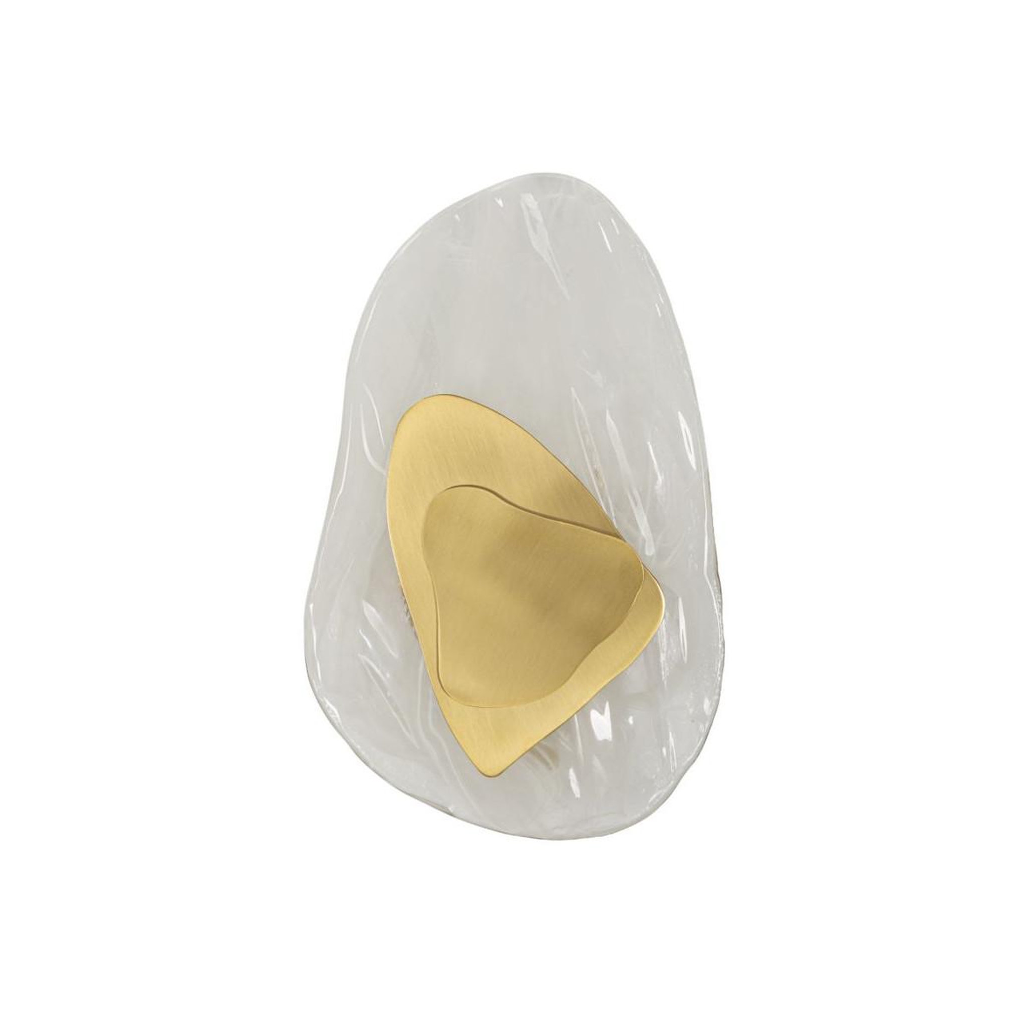 Paris Prix Applique Murale en Verre  Ocean  31cm Blanc & Or