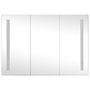 Voir la diapositive 4 : VIDAXL Armoire de salle de bain a miroir LED 89x14x62 cm