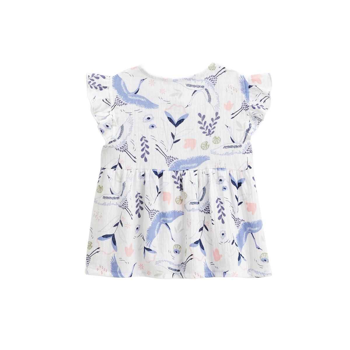 Petit Béguin Blouse bébé en gaze de coton Tiana