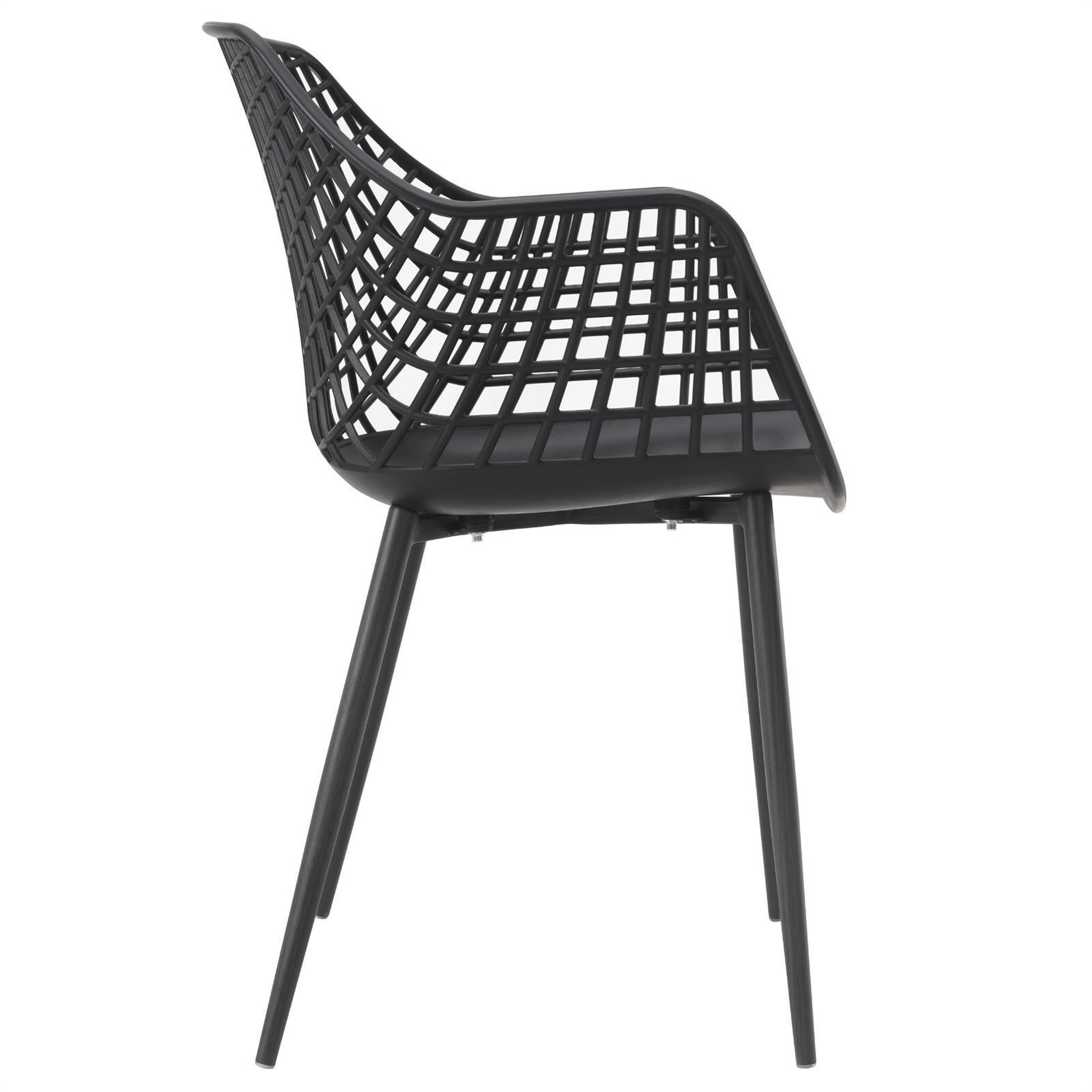 Voir la diapositive 3 : IDIMEX Lot de 4 chaises LUCIA, en plastique