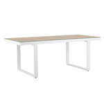 Paris Prix Table de Jardin en Verre  Merlo  200cm Naturel & Blanc