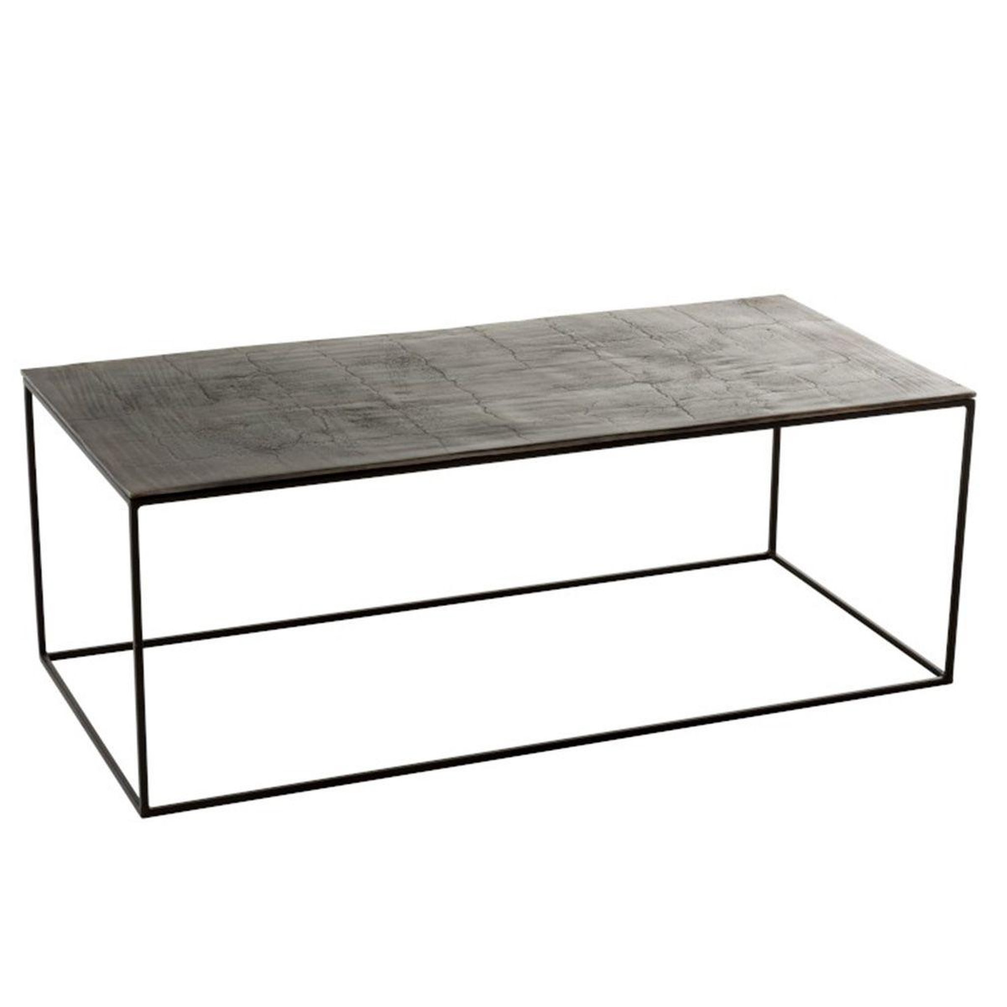 Voir la diapositive 1 : J-LINE Table basse rectangulaire  oxidize  110cm noir