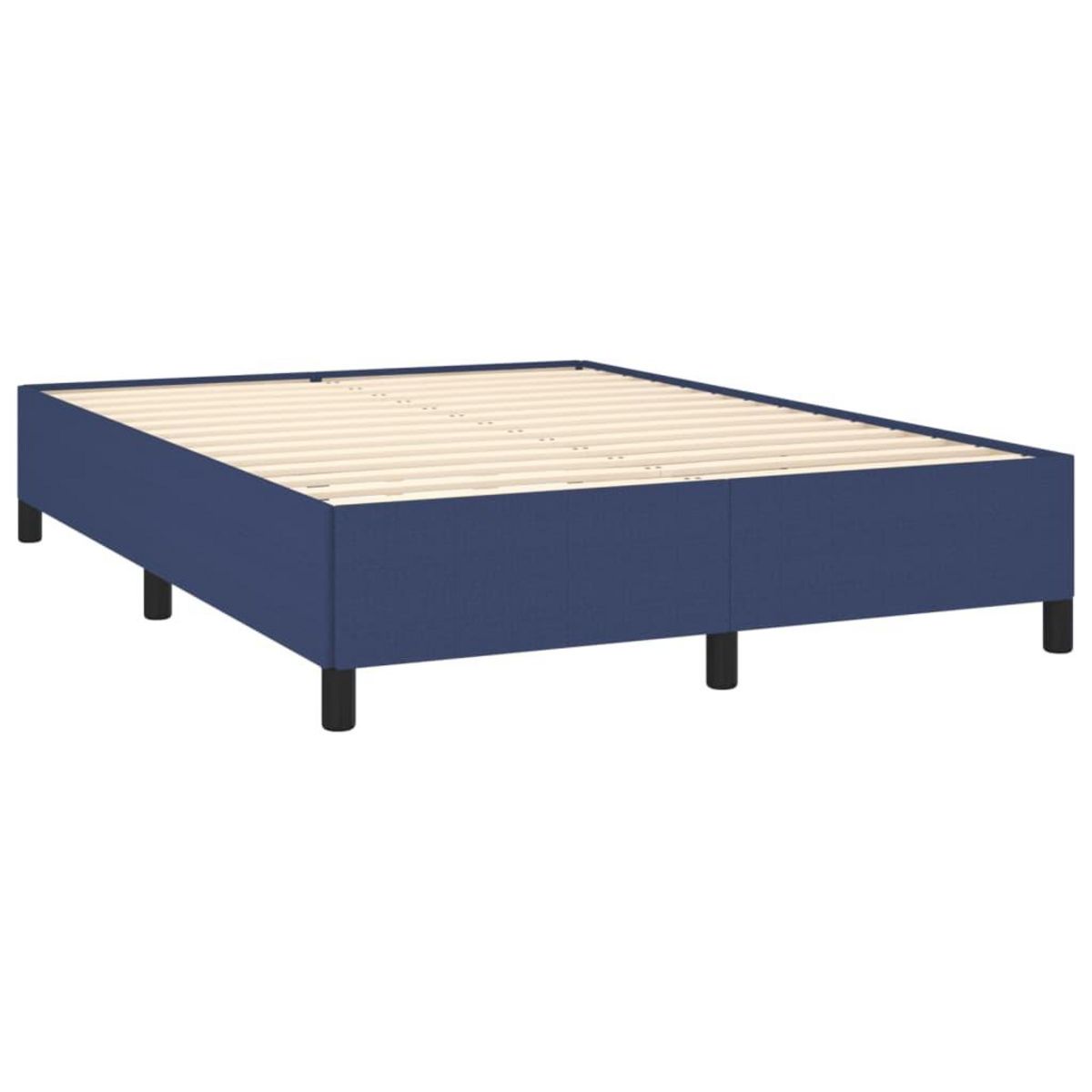 VIDAXL Cadre de lit sans matelas bleu 140x200 cm tissu