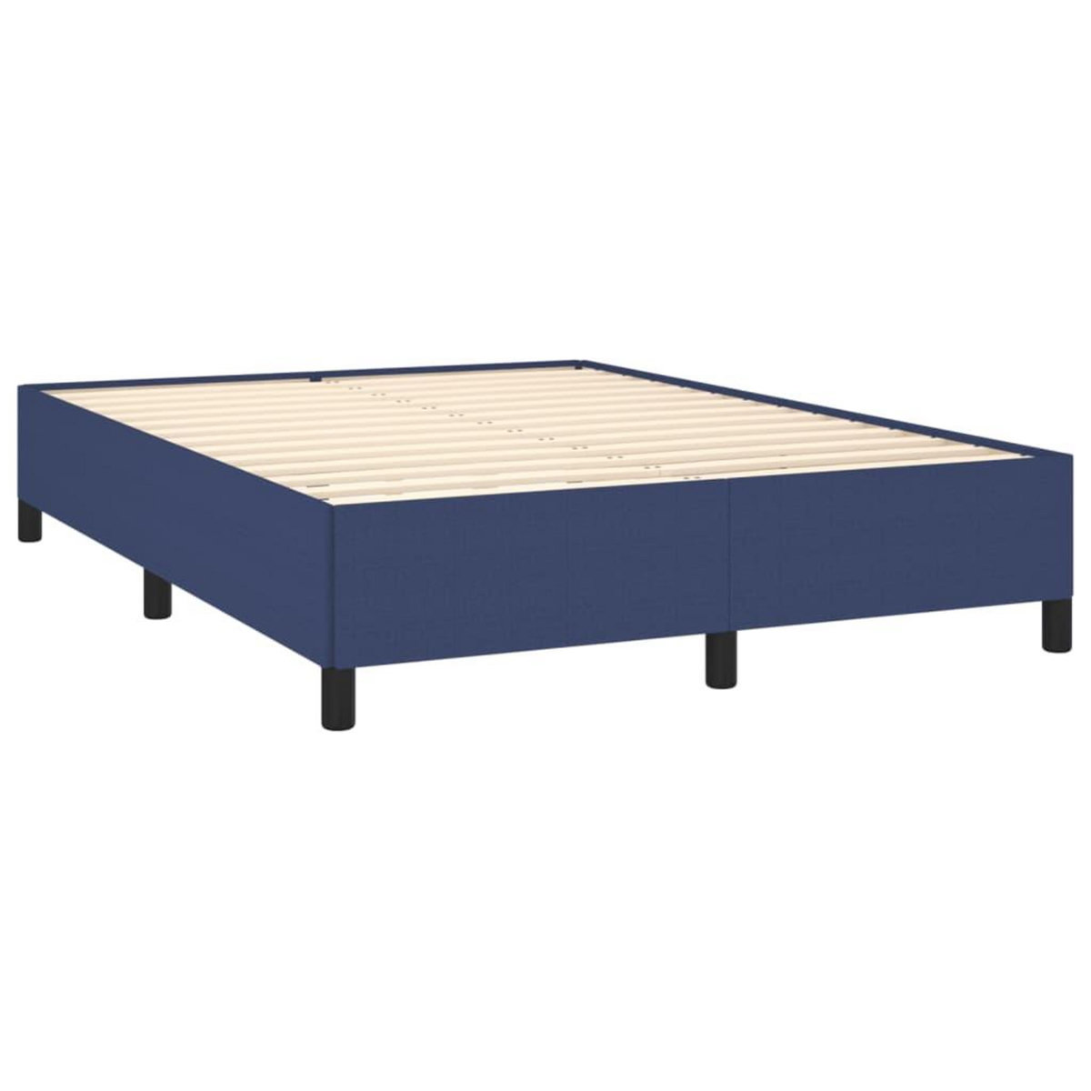 VIDAXL Cadre de lit sans matelas bleu 140x200 cm tissu