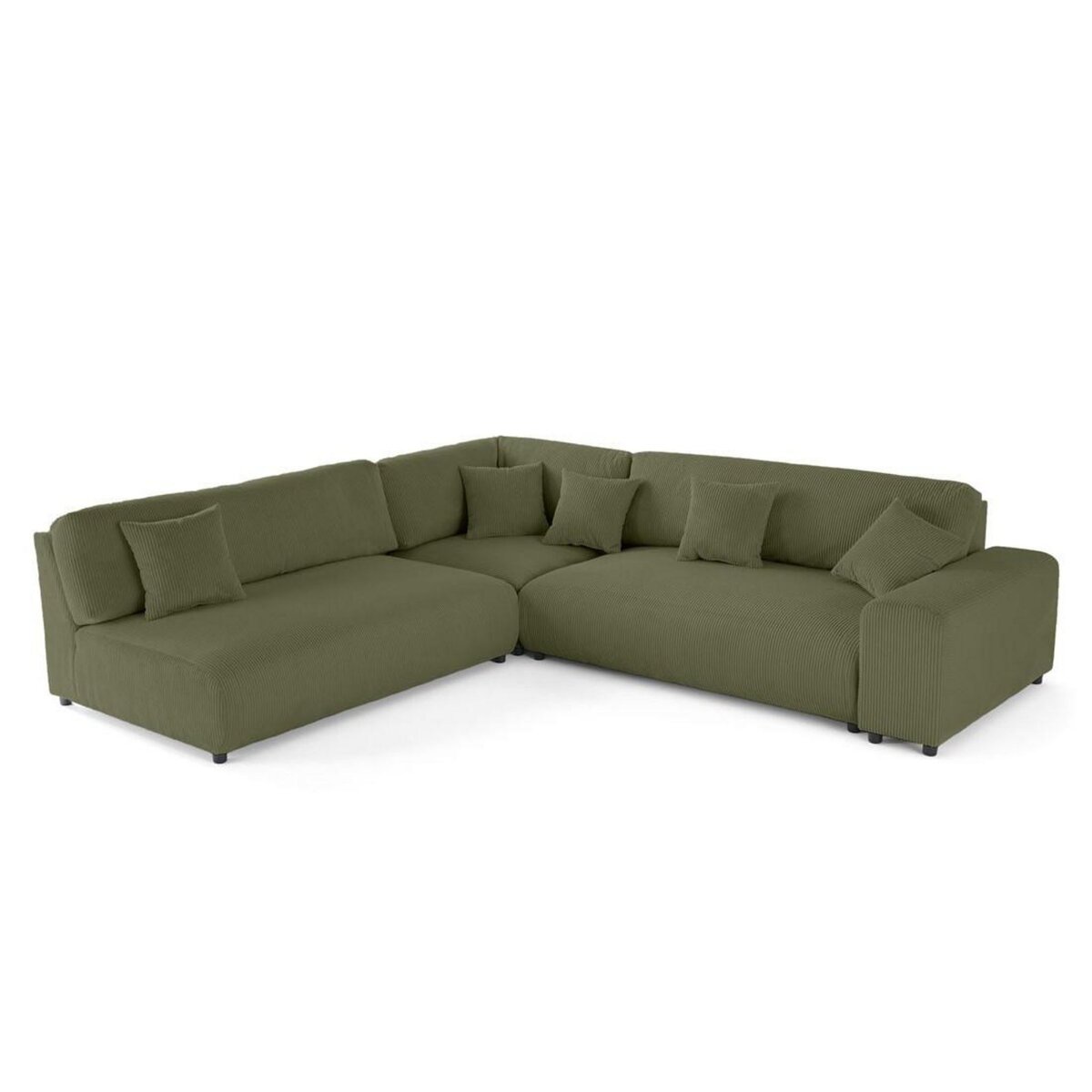 LISA DESIGN Garance - canapé modulable d'angle gauche - 6 places - en velours côtelé