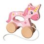 Voir la diapositive 6 : SES Creative Licorne en bois 2 en 1 - A pousser et a tirer - SES CREATIVE - Licorne rose a pousser ou a tirer.