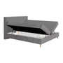 Voir la diapositive 2 : BEST MOBILIER Rafaela - lit boxspring - 180x200 - coffres et surmatelas inclus - en velours