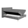 Voir la diapositive 2 : BEST MOBILIER Rafaela - lit boxspring - 180x200 - coffres et surmatelas inclus - en velours