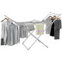 Voir la diapositive 1 : HOMCOM Etendoir séchoir linge pliable 2 ailes latérales extensibles alliage aluminium