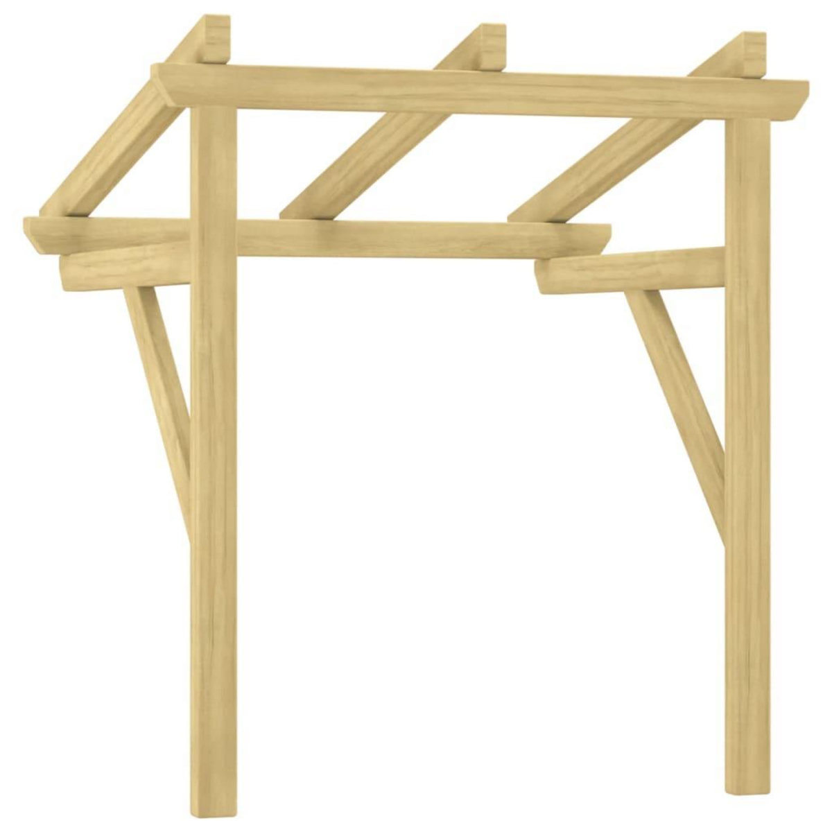 VIDAXL Auvent de porte 100x100x80 cm Bois de pin massif impregne