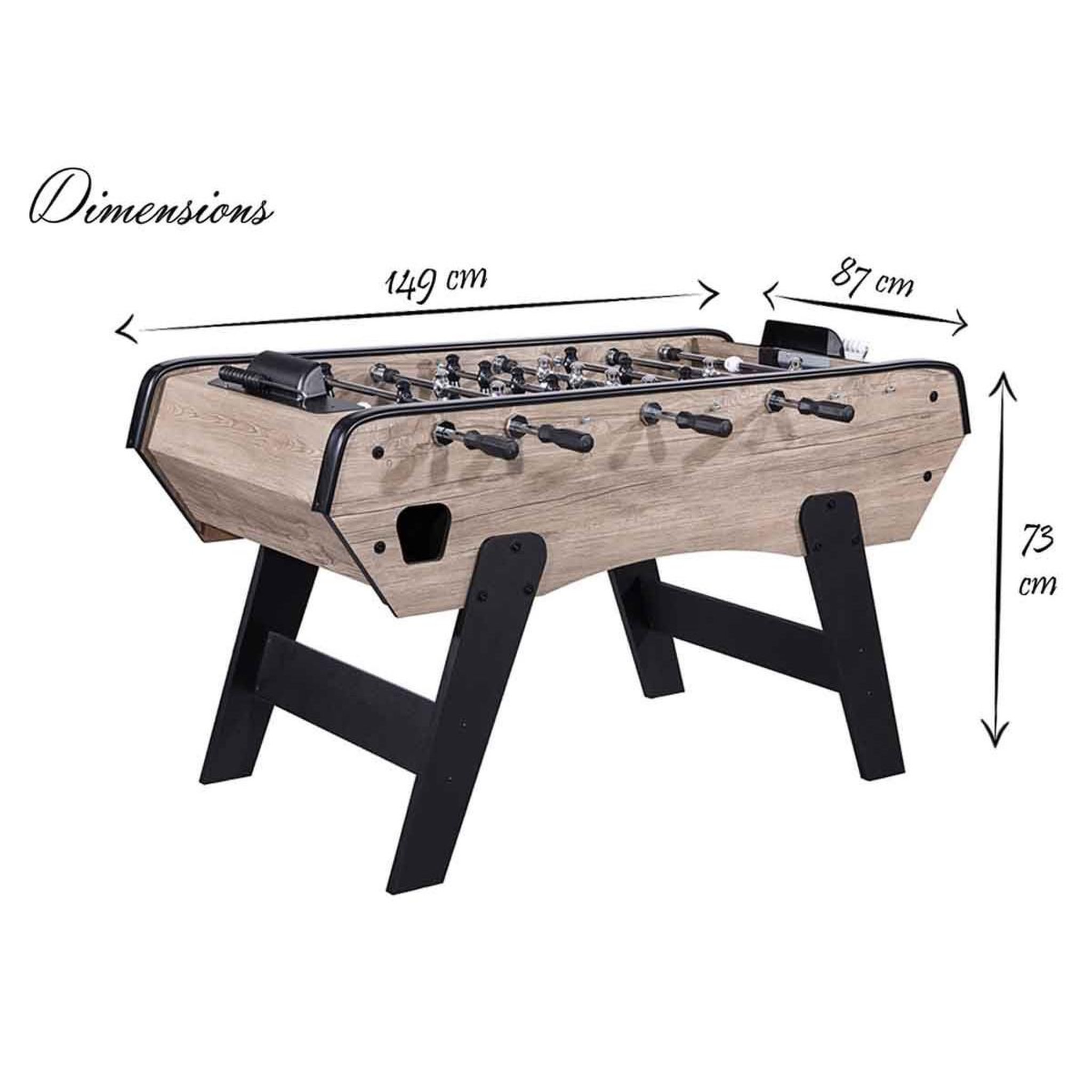 Voir la diapositive 5 : DE FAUGERES Baby Foot  Hamboldi  149cm Naturel & Noir