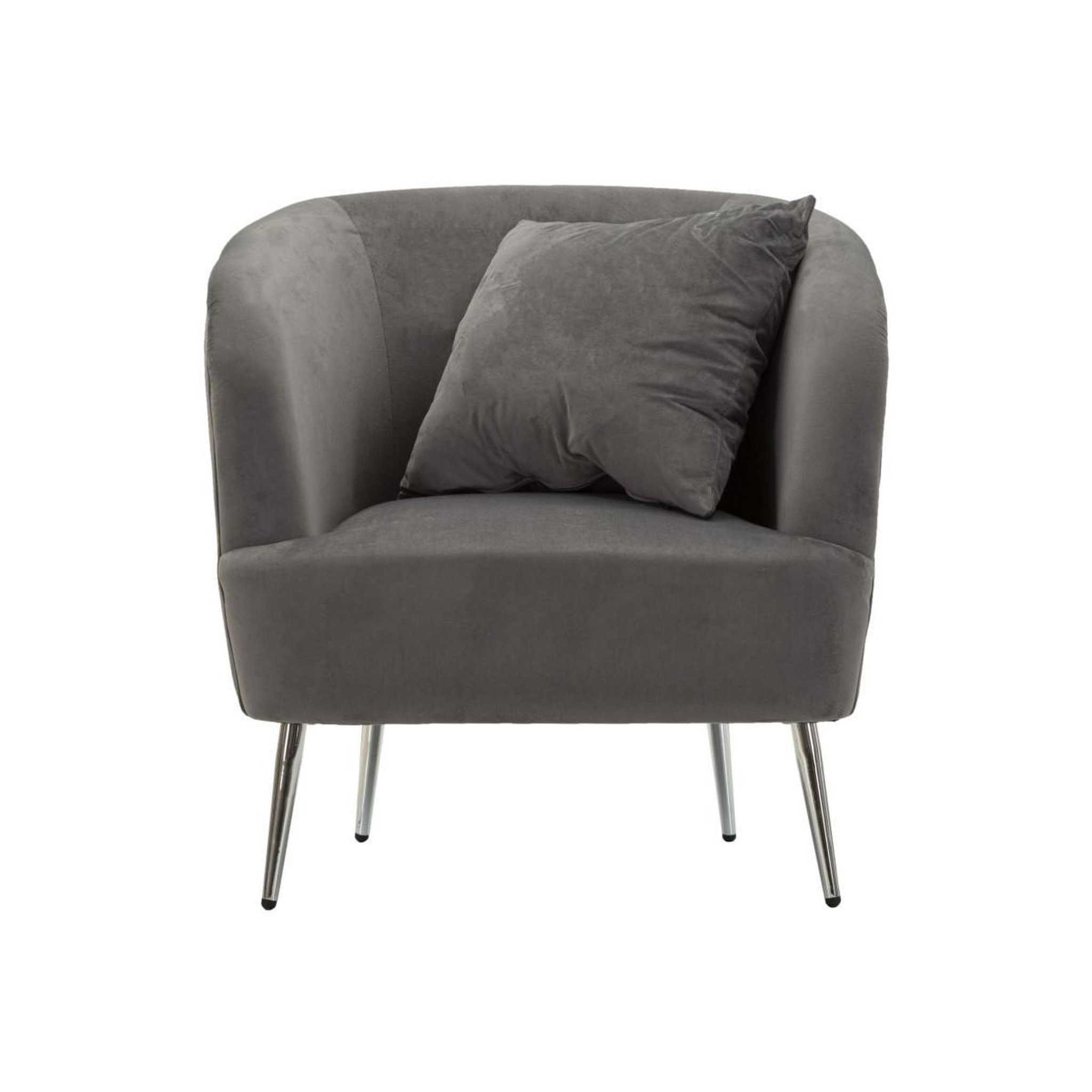 Voir la diapositive 2 : Paris Prix Fauteuil imitation fourrure  soffy  78cm gris