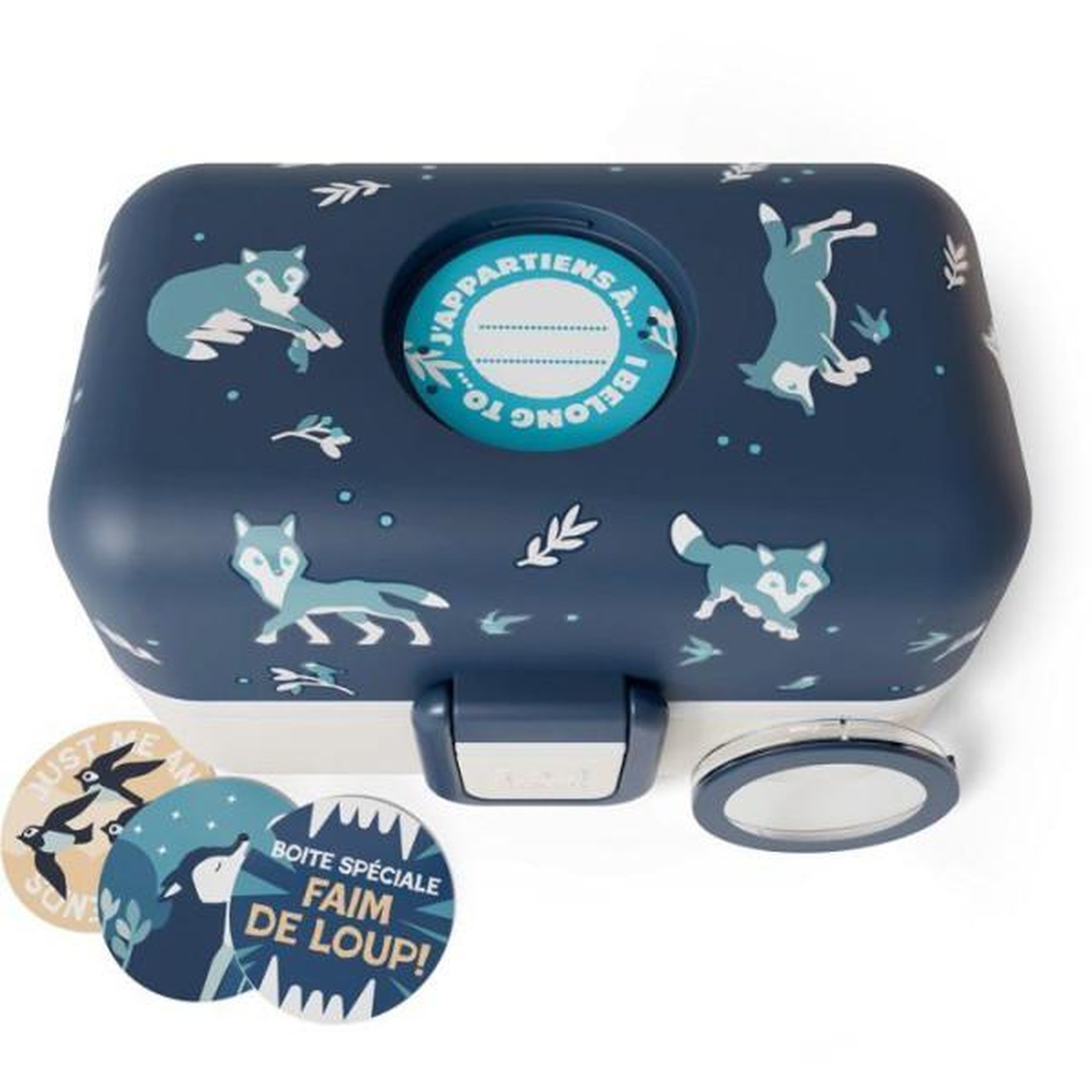 Voir la diapositive 2 : monbento Lunch Box Enfant - MONBENTO - 3 Compartiments - Sans BPA - MB Tresor Wolf