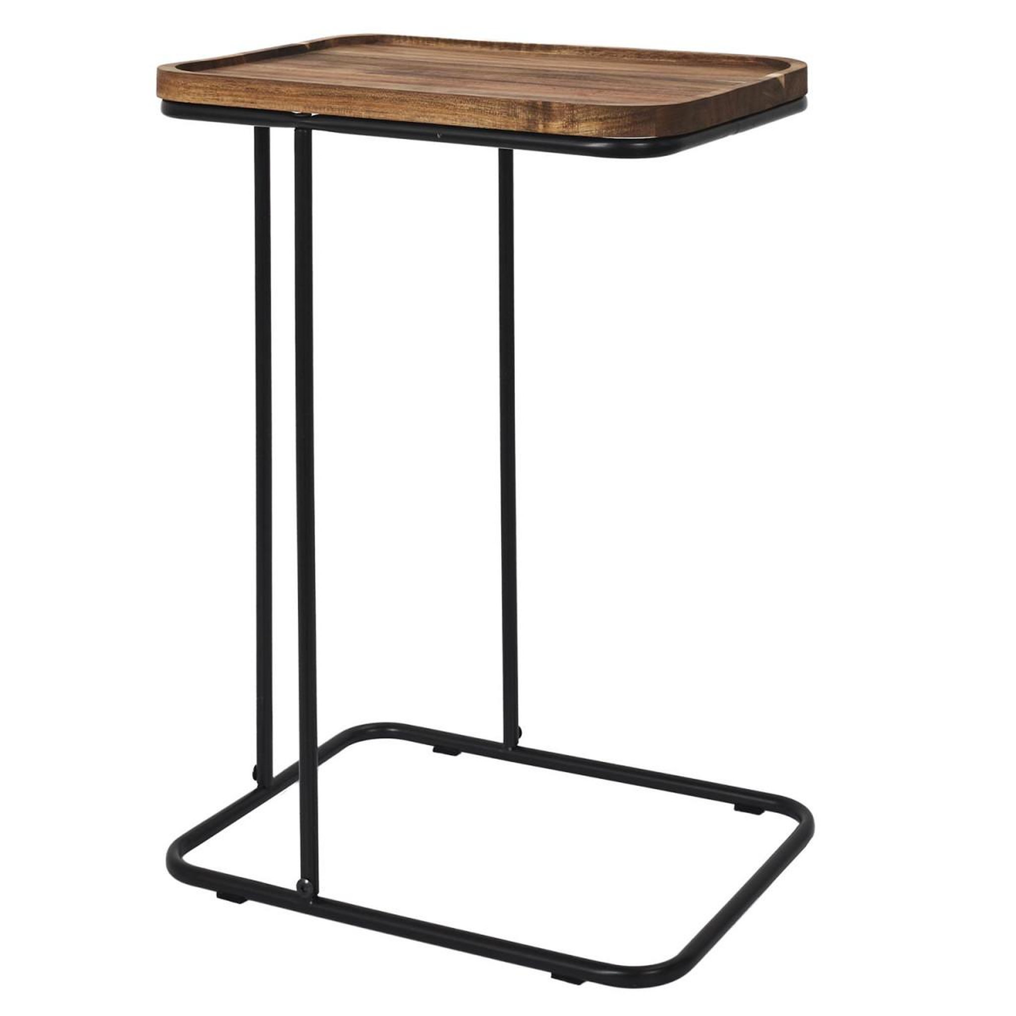 Voir la diapositive 2 : The Home Deco Factory Table d'Appoint Bout de Canapé en Bois  Acacia  55cm Marron