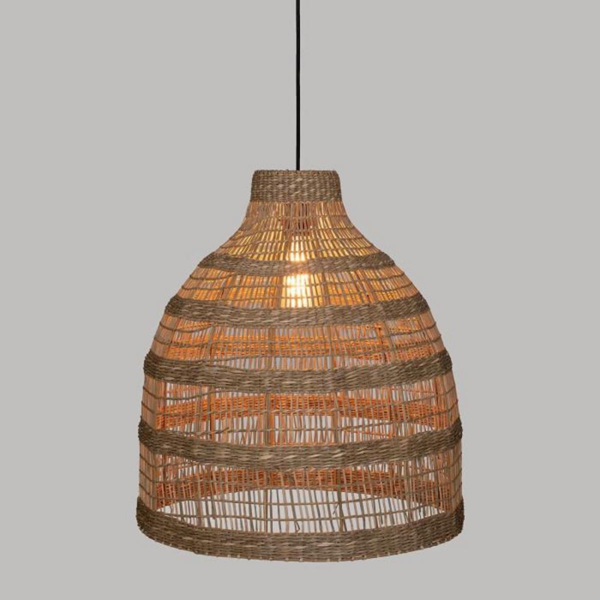 ATMOSPHERA Lampe Suspension en Osier  Seav  50cm Beige