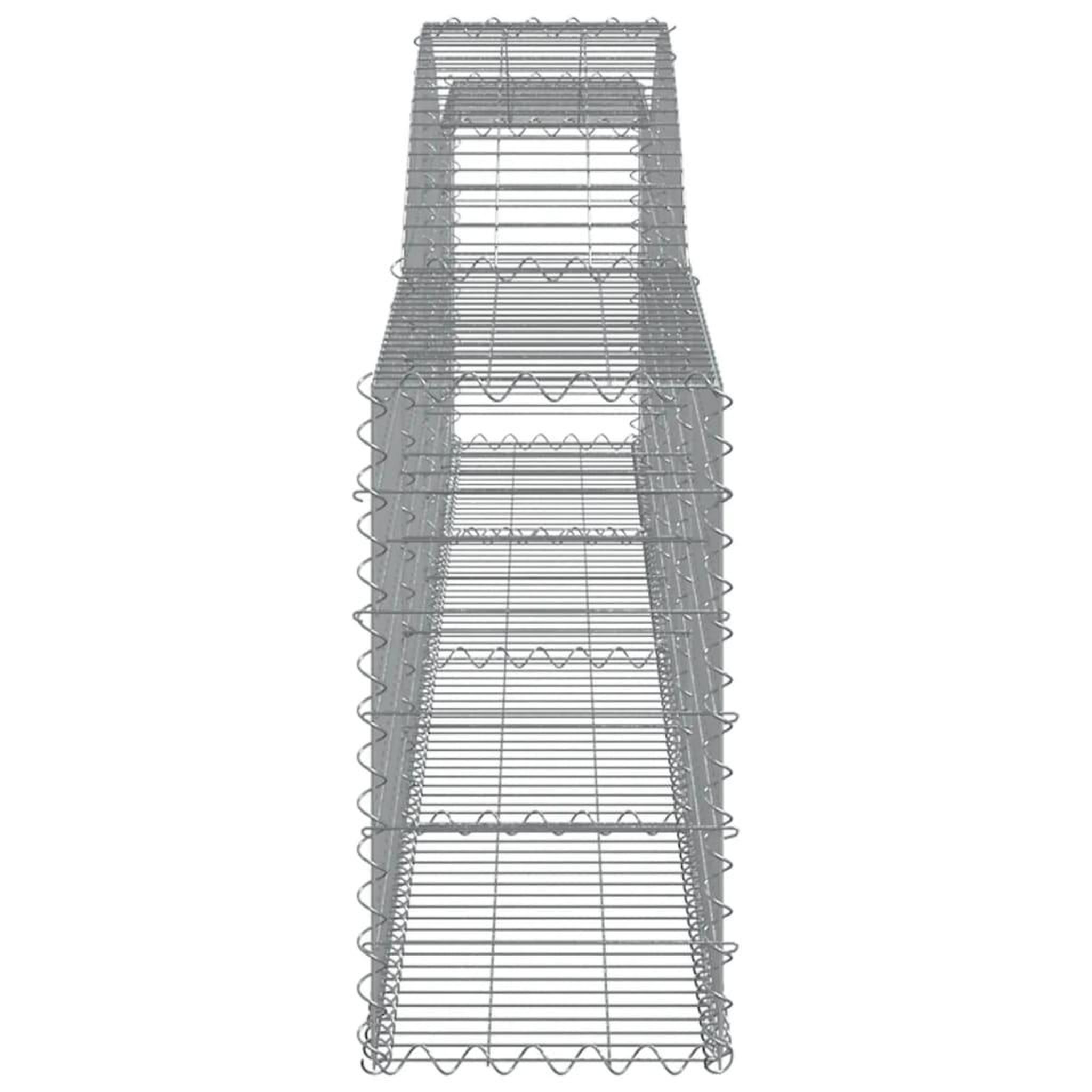 Voir la diapositive 5 : VIDAXL Paniers a gabions arques 2 pcs 400x30x60/80 cm Fer galvanise