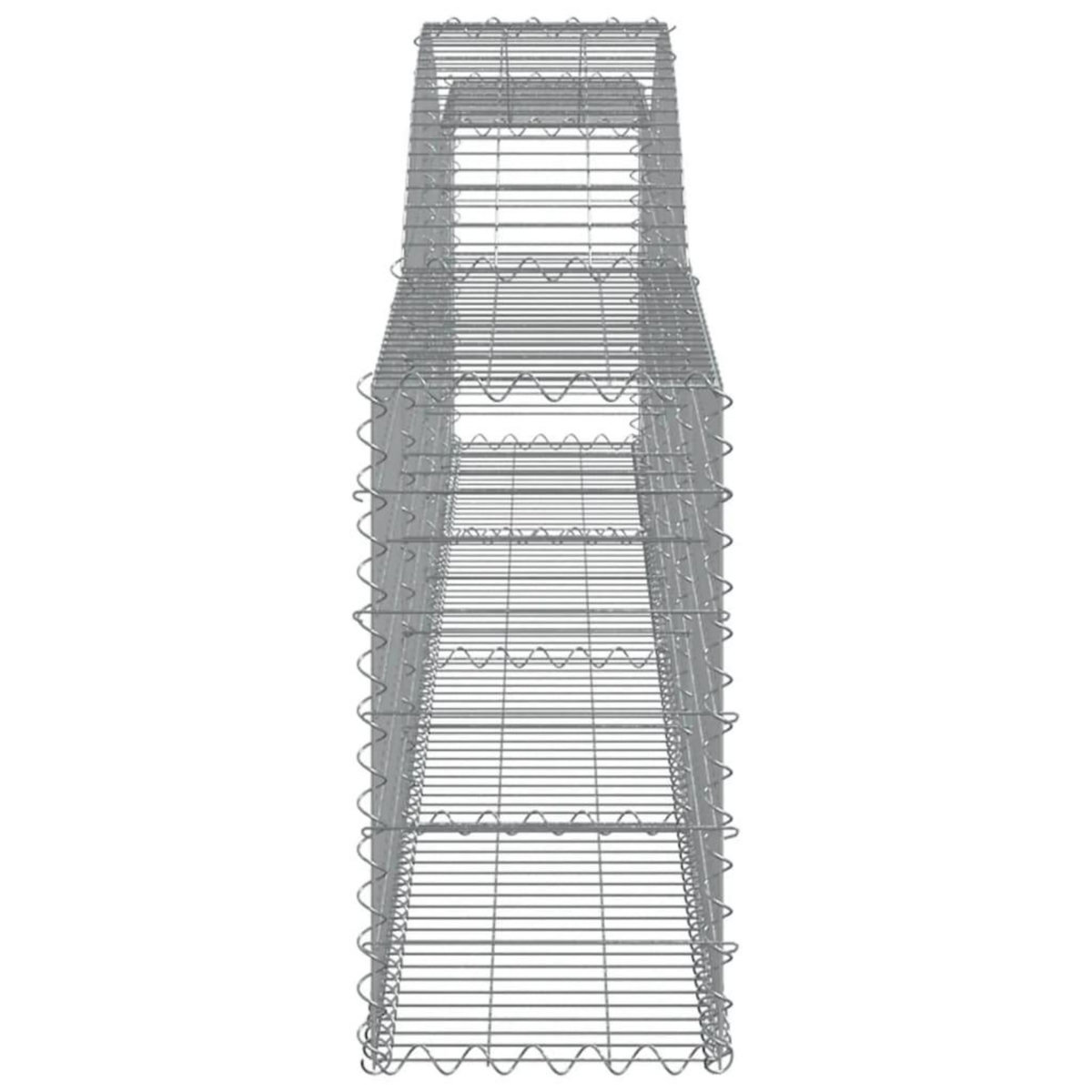 VIDAXL Paniers a gabions arques 2 pcs 400x30x60/80 cm Fer galvanise