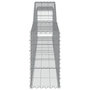 Voir la diapositive 5 : VIDAXL Paniers a gabions arques 2 pcs 400x30x60/80 cm Fer galvanise