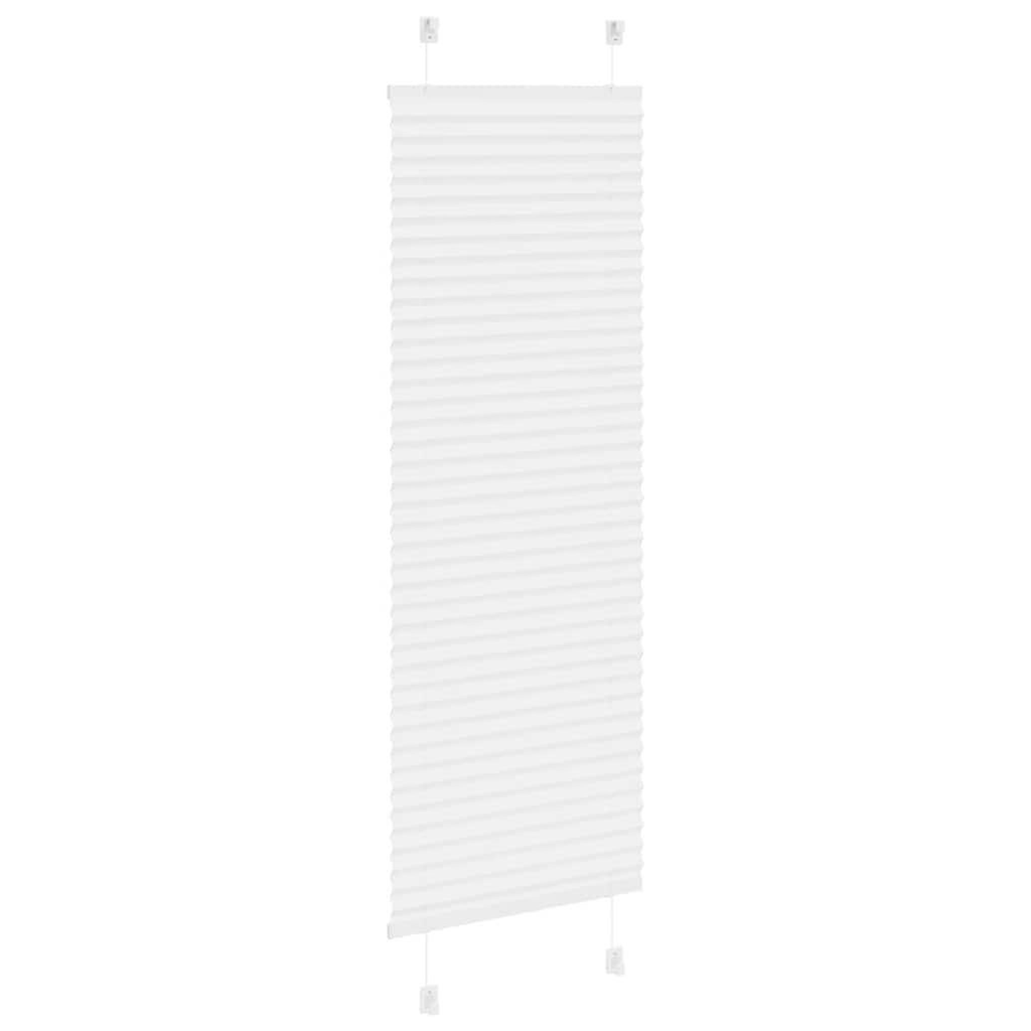 Voir la diapositive 4 : VIDAXL Store plisse blanc 40x150 cm largeur du tissu 39,4 cm polyester