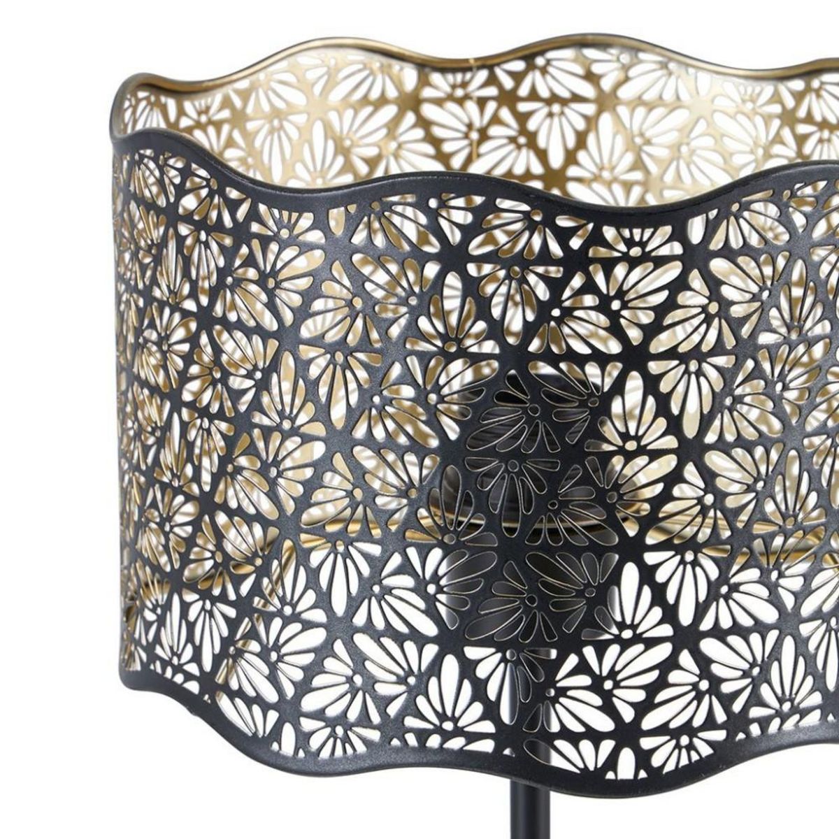 OSTARIA Lampe en métal noire et dorée