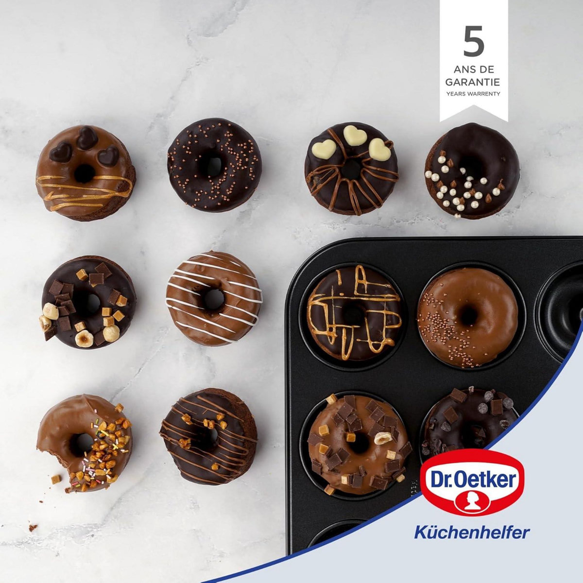 DR.OETKER Moule donut et bagel 12 empreintes 26,5 x 38,5 cm Dr. Oetker Tradition