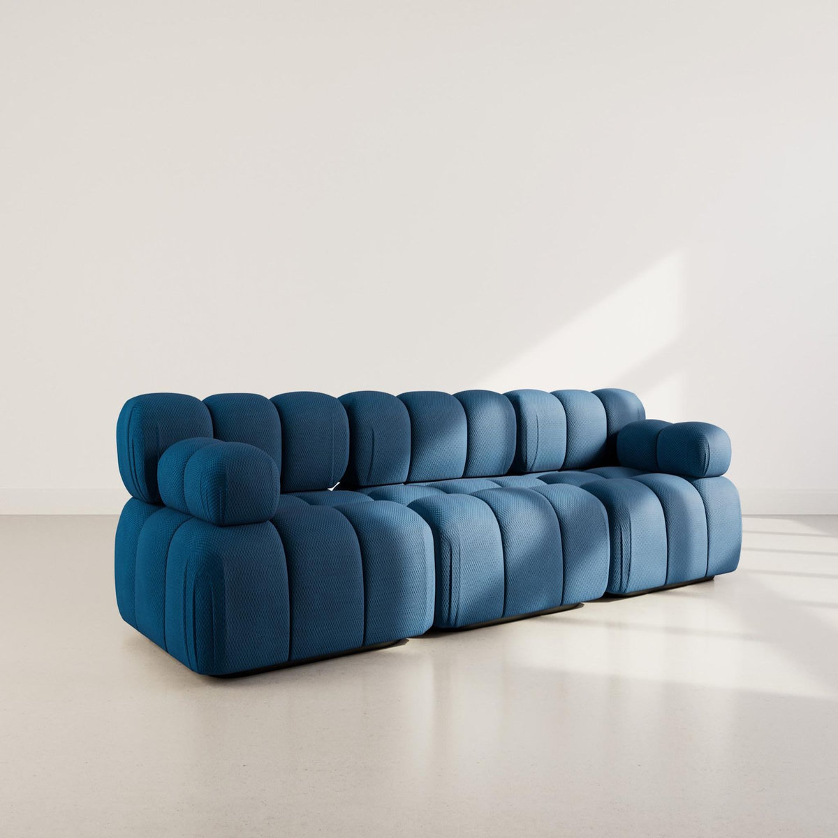 LISA DESIGN Ruby - canapé droit modulable 3 places en velours texturé